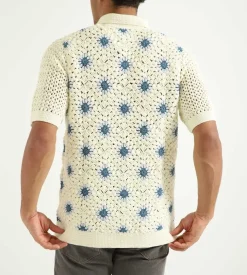 Nn07 Nolan Knitted Polo 6579 Ecru