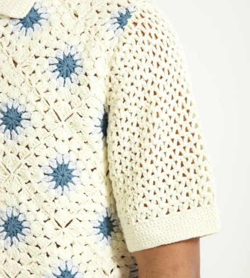 Nn07 Nolan Knitted Polo 6579 Ecru