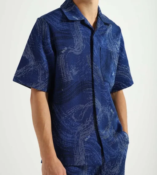 Nn07 X Byborre Romer Shirt 3468 Azure Blue