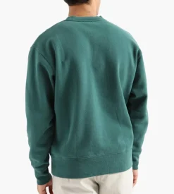 Norse Projects Arne Chain Stitch Logo Sweater Dartmouth Green