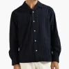 Norse Projects Carsten Stripe Shirt Dark Navy
