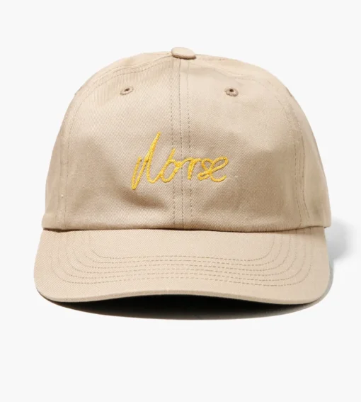 Norse Projects Chainstitch Logo Twill Cap Utility Khaki