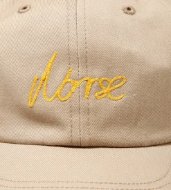 Norse Projects Chainstitch Logo Twill Cap Utility Khaki
