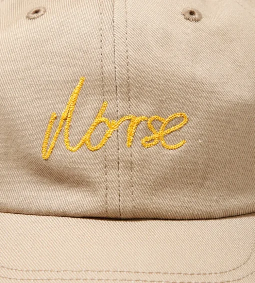 Norse Projects Chainstitch Logo Twill Cap Utility Khaki