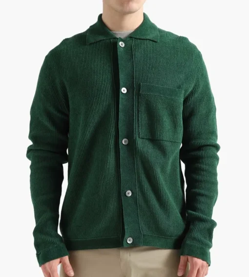 Norse Projects Erik Chenille Jacket Bottle Green