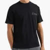 Norse Projects Johannes Chain Stitch Logo Tee Black