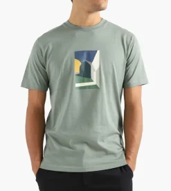 Norse Projects Johannes Collage Tee Dried Sage Green