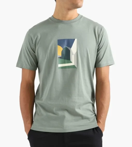 Norse Projects Johannes Collage Tee Dried Sage Green