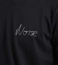 Norse Projects Johannes Chain Stitch Logo Tee Black
