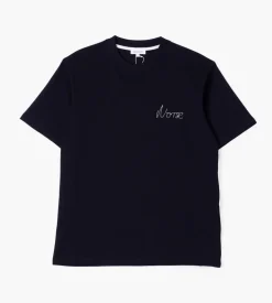 Norse Projects Johannes Chain Stitch Logo Tee Black
