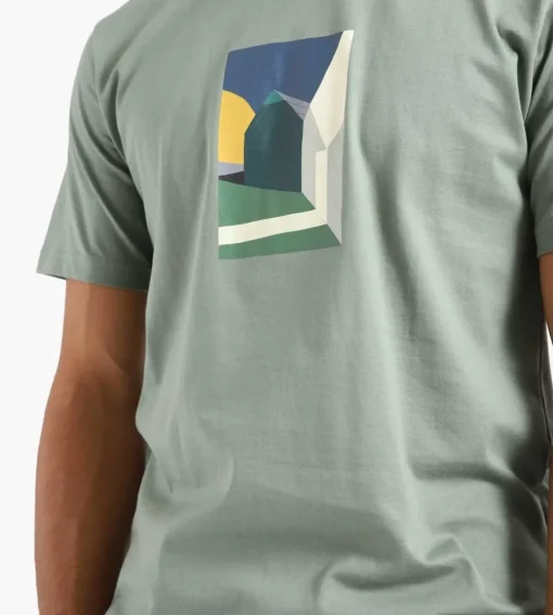 Norse Projects Johannes Collage Tee Dried Sage Green