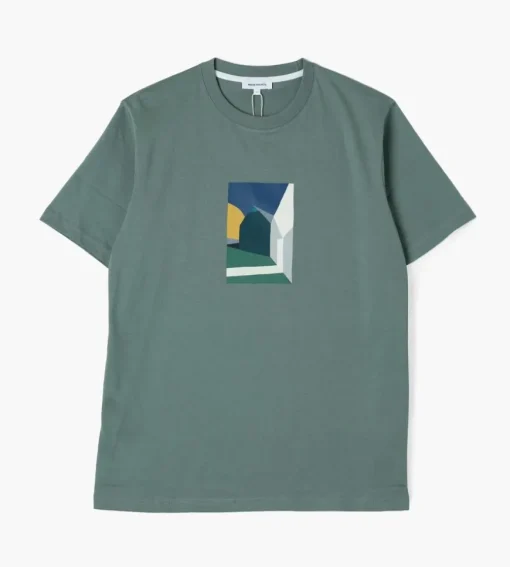 Norse Projects Johannes Collage Tee Dried Sage Green