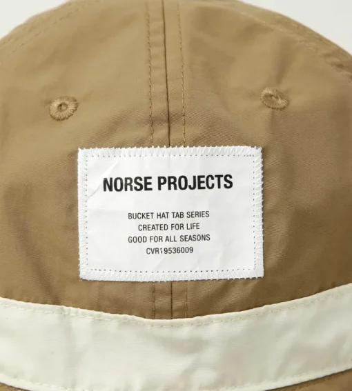 Norse Projects Tab Series Nylon Bucket Hat Utility Khaki