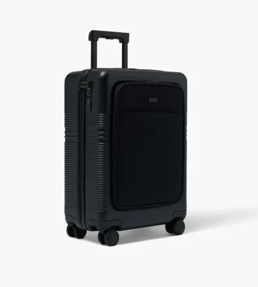 Nortvi Midnight Black Front Pocket 39L Suitcase