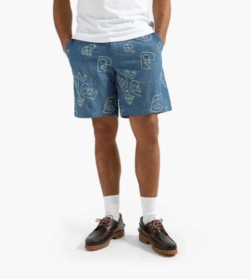Olaf Denim Aop Shorts Light Denim