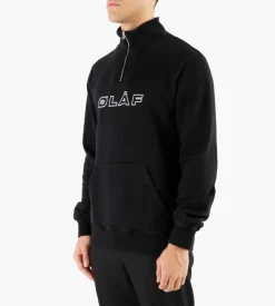 Olaf Italic Zip Mock Black