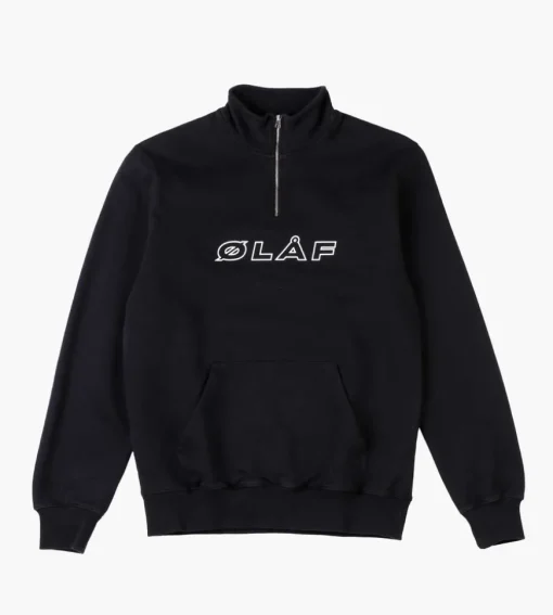 Olaf Italic Zip Mock Black