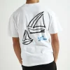 Olaf Lost At Sea Tee Optical White