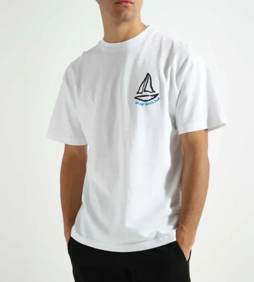 Olaf Lost At Sea Tee Optical White