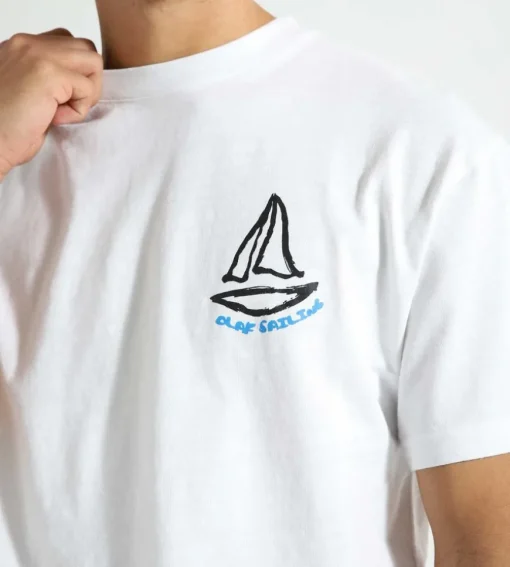 Olaf Lost At Sea Tee Optical White