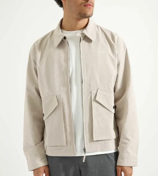 Olaf Seersucker Baracuta Jacket Cement