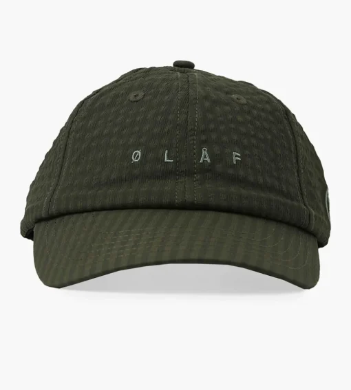 Olaf Seersucker Cap Forest Green