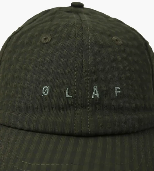 Olaf Seersucker Cap Forest Green