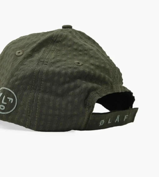 Olaf Seersucker Cap Forest Green