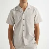 Olaf Seersucker Shirt Cement