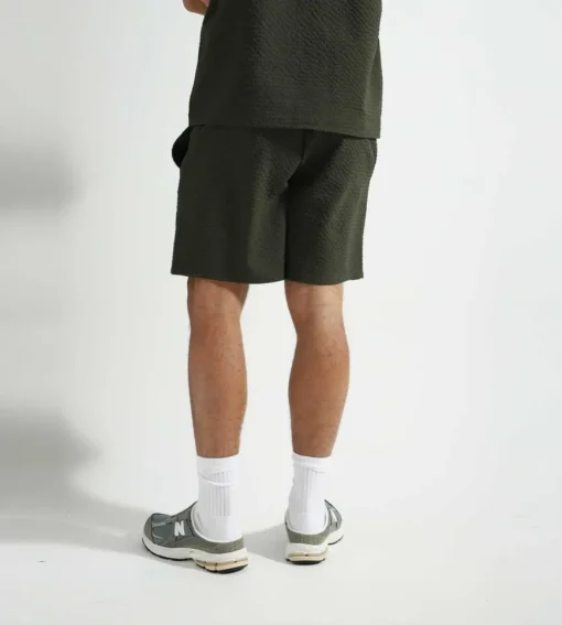 Olaf Seersucker Shorts Forest Green