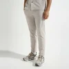 Olaf Seersucker Slim Trousers Cement