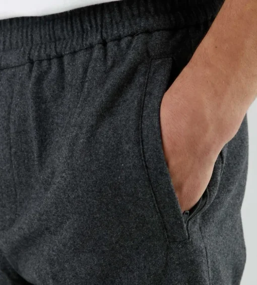 Olaf Slim Elasticated Pants Dark Grey