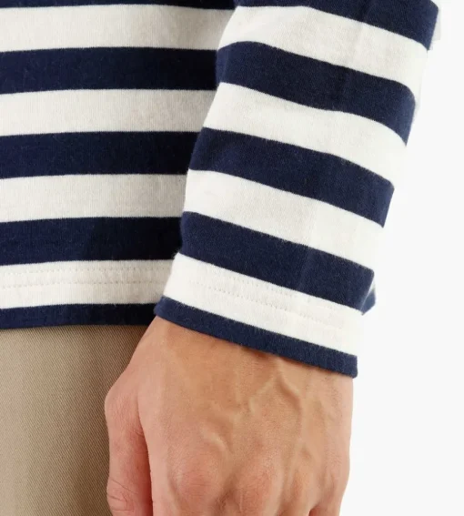 Olaf Stripe Sans Longsleeve Tee White Blue