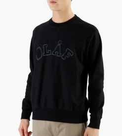 Olaf Varsity Crewneck Black