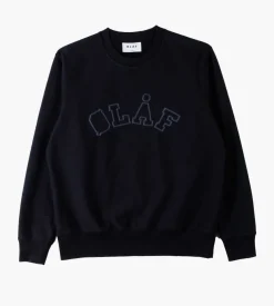 Olaf Varsity Crewneck Black