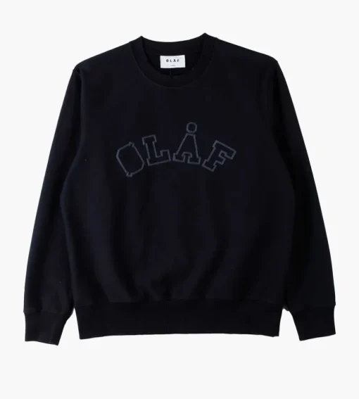 Olaf Varsity Crewneck Black