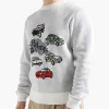 Palmes Cars Knitted Sweater Off-White
