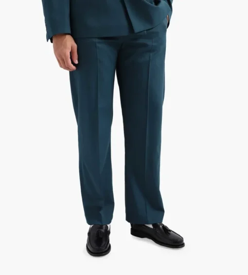 Palmes Fine Pleated Trousers Green