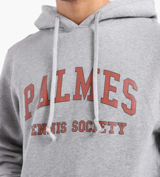 Palmes Mats Hooded Sweatshirt Grey Melange