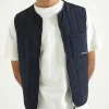Pinkorange Logo Zippered Vest Navy