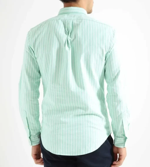 Polo Ralph Lauren Long Sleeve Sport Shirt 4330C Green White