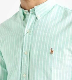 Polo Ralph Lauren Long Sleeve Sport Shirt 4330C Green White