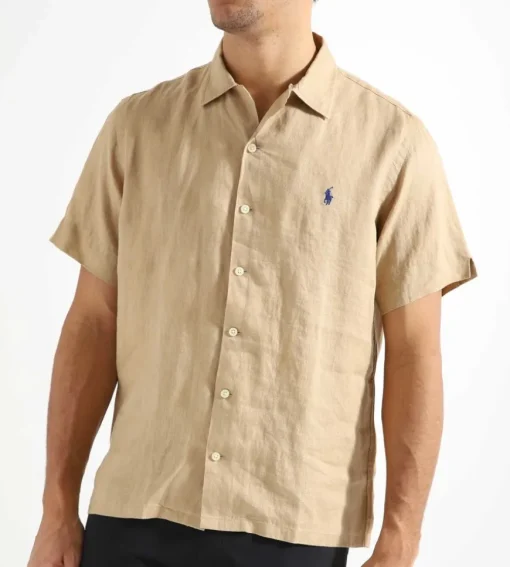 Polo Ralph Lauren Short Sleeve Sport Shirt Vintage Khaki