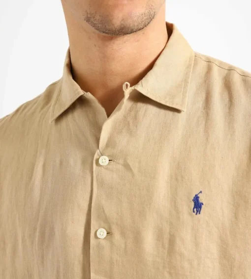 Polo Ralph Lauren Short Sleeve Sport Shirt Vintage Khaki