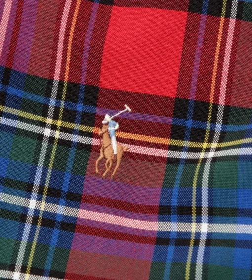 Polo Ralph Lauren Slb Dp Pcs Long Sleeve Sport Shirt 4900 Red Green