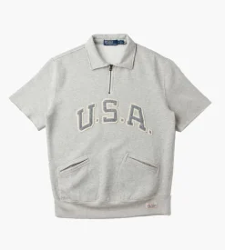 Polo Ralph Lauren Vintage Fleece Shortsleeve Sweatshirt Light Sport Heather