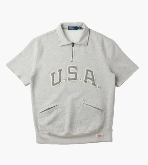 Polo Ralph Lauren Vintage Fleece Shortsleeve Sweatshirt Light Sport Heather