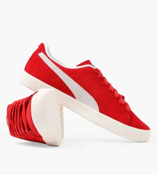 Puma Clyde Og For All Time Red Puma White Pristine