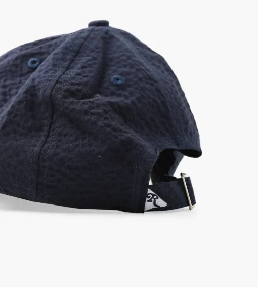 Reception 6 Panel Cap Classic Logo Ripstop Seersucker Dark Navy