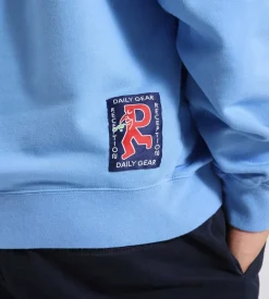Reception Club Sweat Icon B Cotton Brush Fleece Granada Blue